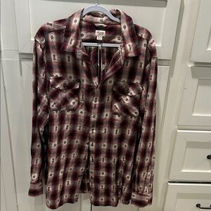 Mossimo Supply Co. Red and Black Plaid Shirt
